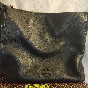 Tory Burch Taylor Pebbled Leather Zip-Top Hobo Bag